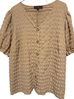 Textured Knit Top in Light Tan